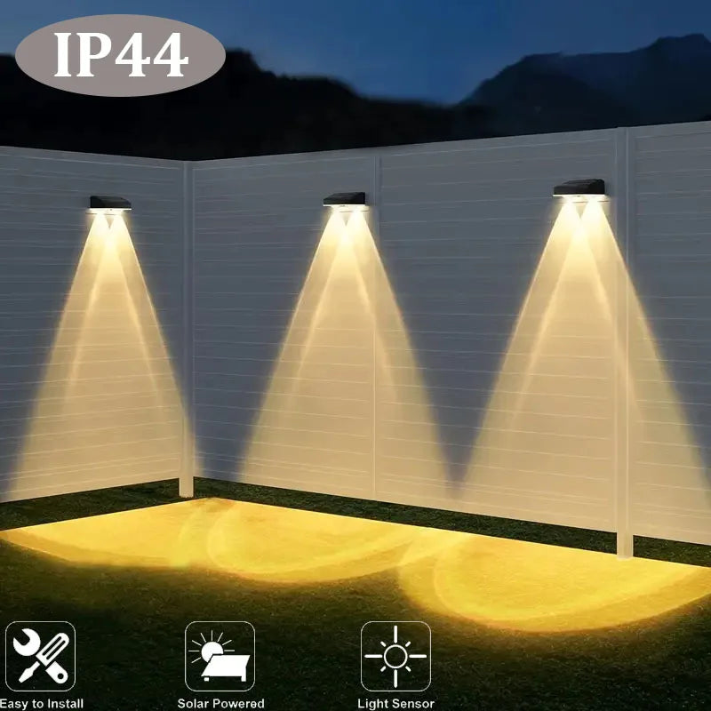 Esjay Lighting | Solar Fence Lights - 4/2 Packs