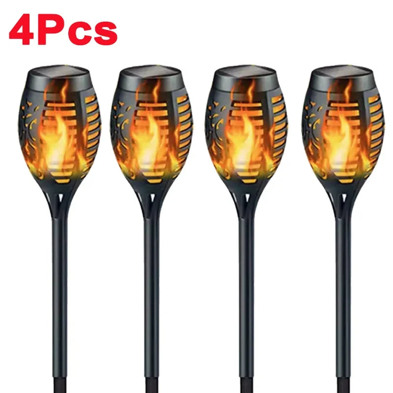 Esjay Lighting | 1/2/4/6/8/10Pcs Solar Flame Torch Lights Flickering Light, Waterproof