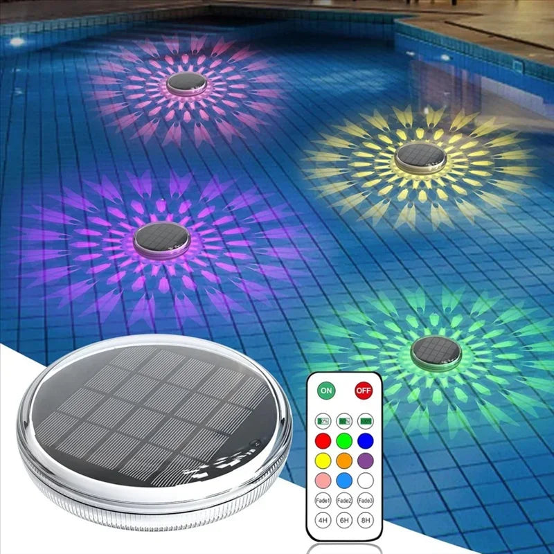 Esjay Lighting | Solar Floating Pool Light, comes with Remote Control, Modes 9 Lighting Modes, Timing Mode IP67 Waterproof for Pool Party