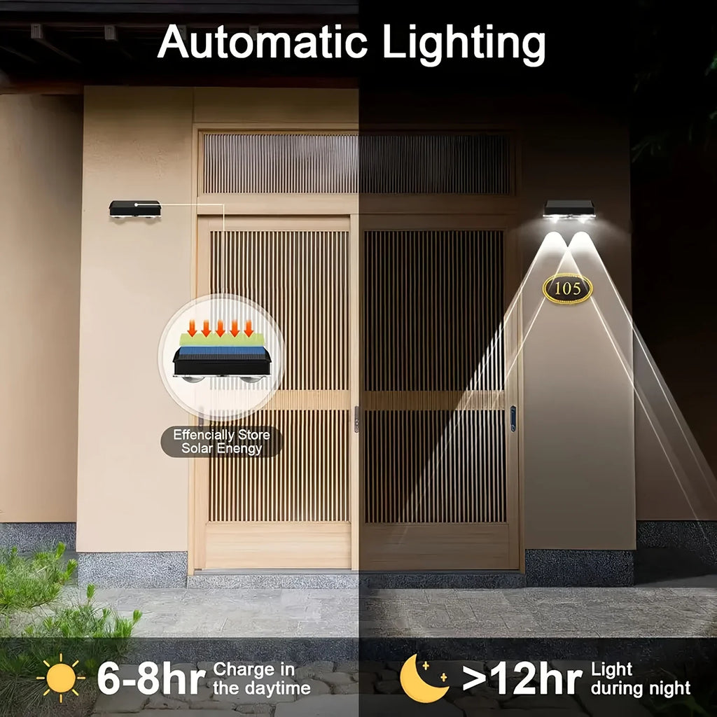 Esjay Lighting | Solar Fence Lights - 4/2 Packs