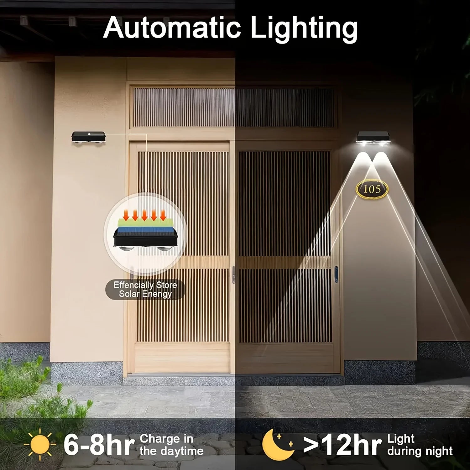 Esjay Lighting | Solar Fence Lights - 4/2 Packs