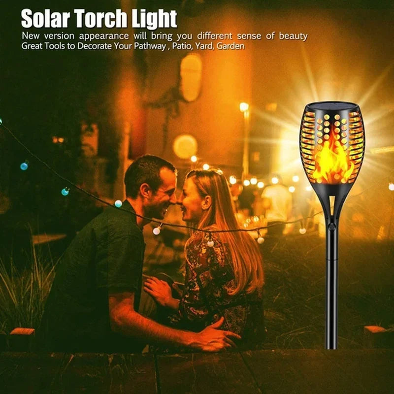Esjay Lighting | 1/2/4/6/8/10Pcs Solar Flame Torch Lights Flickering Light, Waterproof