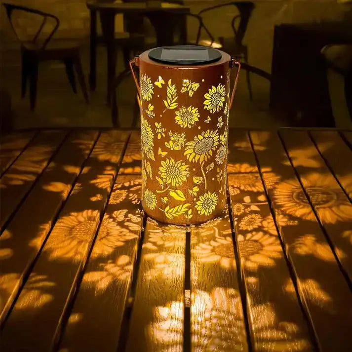 Esjay Lighting | Colorful Solar Sunflower Lantern Waterproof Outdoor Glow Shadow Light Solar Powered for Pathway Lawn Garden Yard Night Decor