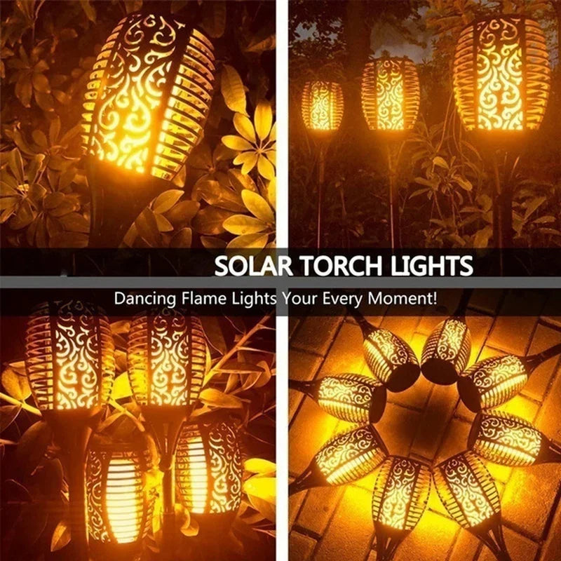 Esjay Lighting | 1/2/4/6/8/10Pcs Solar Flame Torch Lights Flickering Light, Waterproof