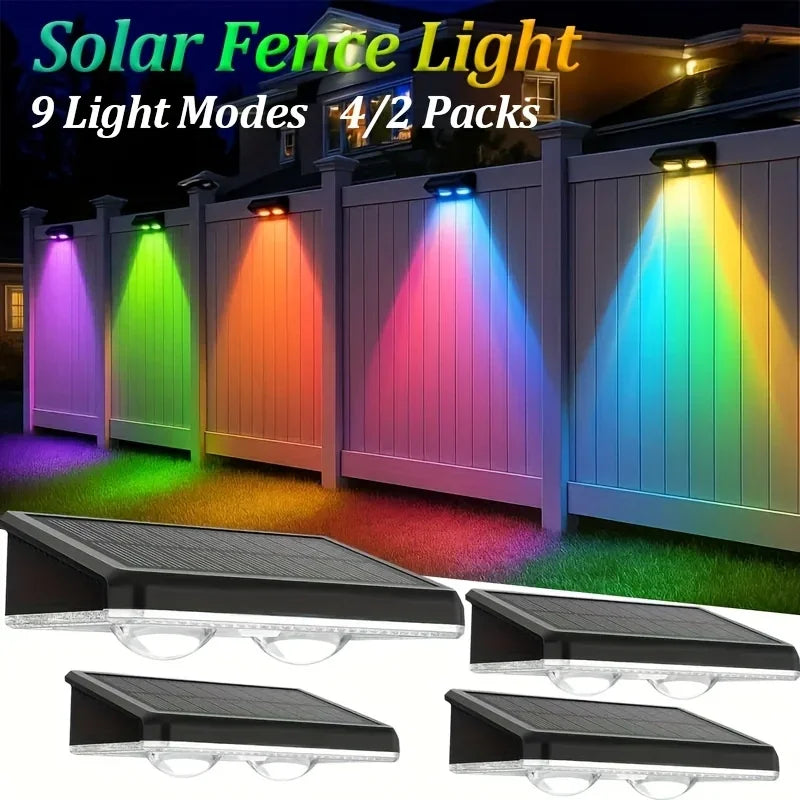 Esjay Lighting | Solar Fence Lights - 4/2 Packs